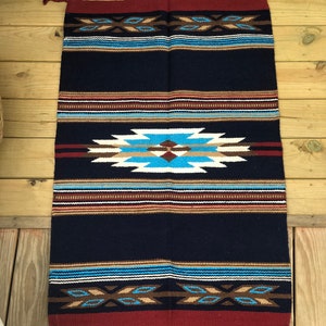 Mexican Blanket Rug: Boho Southwest Tapestry (30x45 inches)