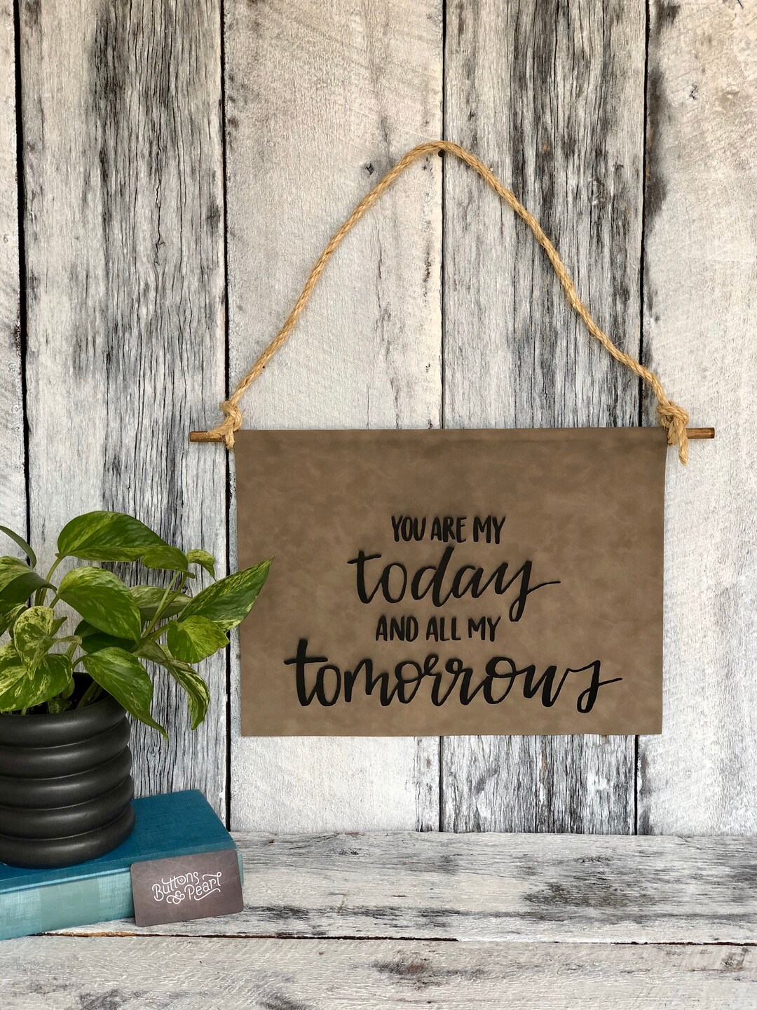 Leather Large Frame Sign Custom Engraved Leather Sign: Personalized Wall Hanging - Etsy