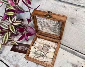 Heirloom Ring Box: Wood Wedding Ring Bearer Display