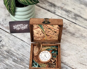 Pocket watch box / pocket watch case / heirloom box / pocket watch display / pocket watch / pocket watch storage / grooms day of gift