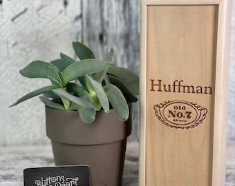 Engraved Whiskey Box: Personalized Groomsmen Liquor Gift, Tennessee Made
