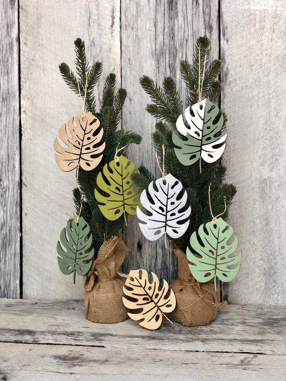 Handmade ornament Plant ornament Monstera leaf Etsy