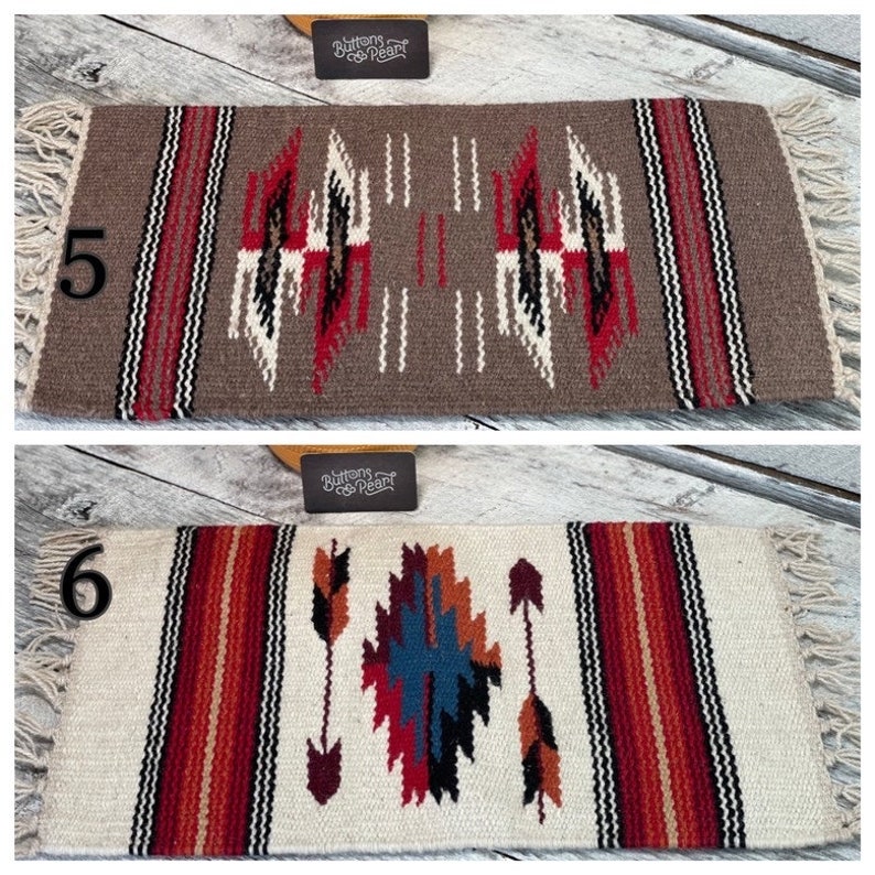Aztec Blanket Mat: Boho Coffee Table Rug, Plant Mat (20x10) - Etsy