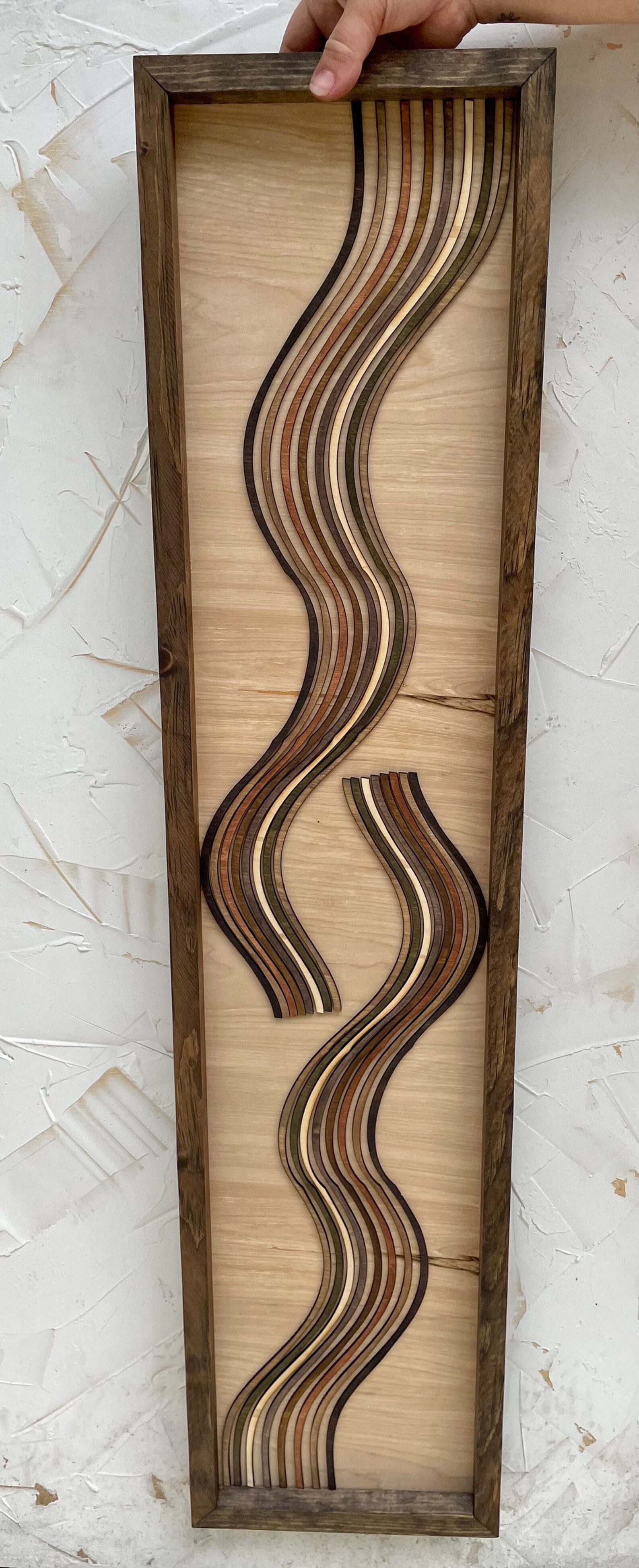 Wood Wall Art Wooden Wave Art 70s Art Retro Vibe Etsy