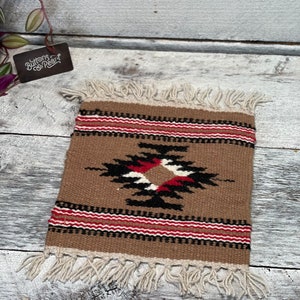 House Warming Gift Aztec blanket mat coffee table rug boho mat large drink coaster plant mat table rug hostess gift 10 x 10 image 8