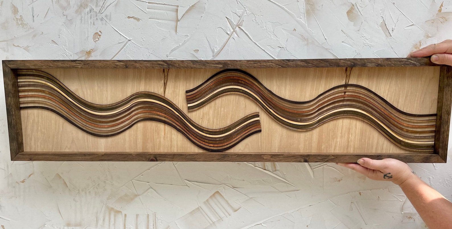 Wood Wall Art Wooden Wave Art 70s Art Retro Vibe Etsy