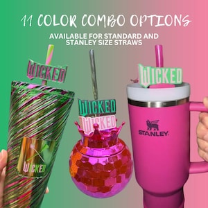 11 opzioni di cannucce Wicked-Witch personalizzate / stampate in 3D per cannucce standard da 8,5 mm e Stanley da 30/40 once!