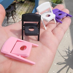 Folding Chair Straw Topper | 3D Printed for 8.5mm STANDARD straws only - NOT for Stanley!
