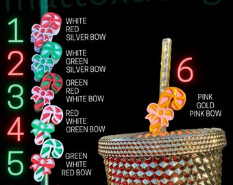 Magical Candy Cane Straw Toppers | 3D Printed for 8.5mm STANDARD straws only - NOT for Stanley!