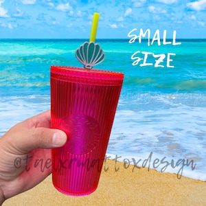 Sea Shell (small) Straw Topper | 3D Printed for 8.5mm STANDARD straws only - NOT for Stanley!