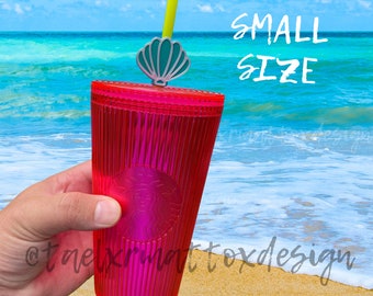 Sea Shell (small) Straw Topper | 3D Printed for 8.5mm STANDARD straws only - NOT for Stanley!