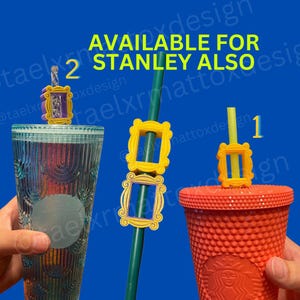 Friendly Frame Straw Toppers | 3D Printed for 8.5mm standard straws AND Stanley 30/40oz!