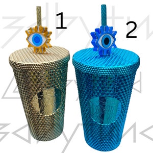 Hübscher Böser Blick Stroh Topper | Stroh Buddy | 3D Gedruckt für 8.5 mm STANDARD Strohhalme