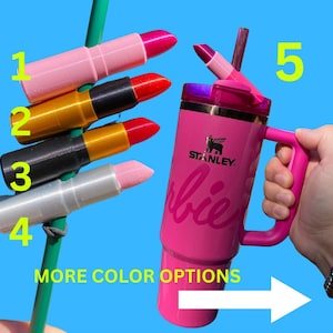 Lipstick Straw Topper 1-9 or custom color. | 3D Printed for 8.5mm standard straws AND Stanley 30/40oz!