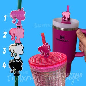 Doll Head w/Crown Straw Topper | 3D Printed for 8.5mm standard straws AND Stanley 30/40oz!
