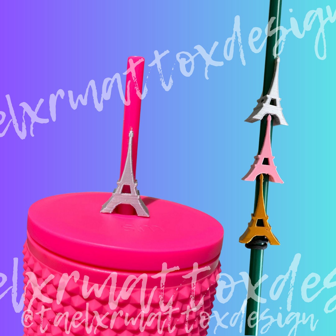 Eiffel Tower Straw Topper Straw Buddy Straw Charm Straw Etsy
