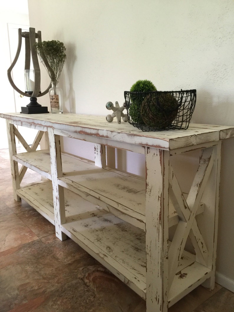 Farmhouse Console Entryway Foyer Table Image 0