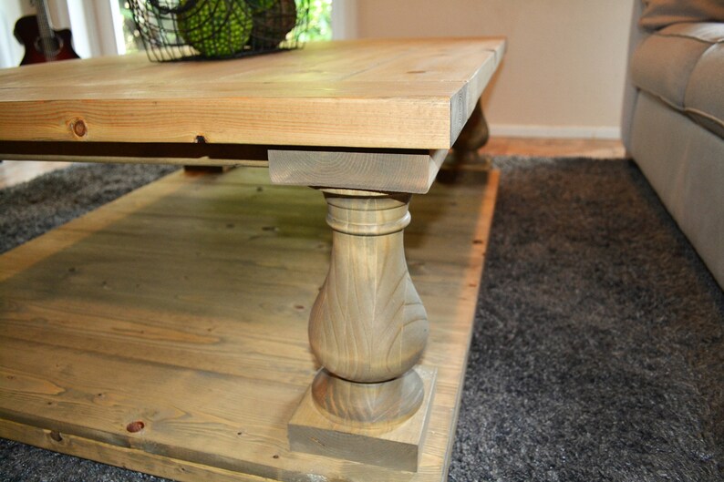 Balustrade Farmhouse Coffee Table Etsy