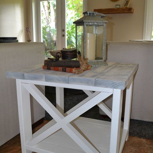 Custom Rustic Farmhouse End Table Etsy