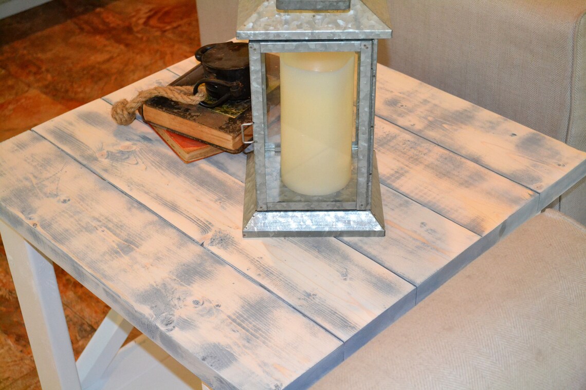 Custom Rustic Farmhouse End Table Etsy