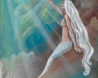 Angelfish Fantasy Art Print Celestial por Laurie Leigh
