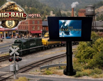DIGI-RAIL - Digital Billboard for HO Model Railroads and Dioramas - Touch screen