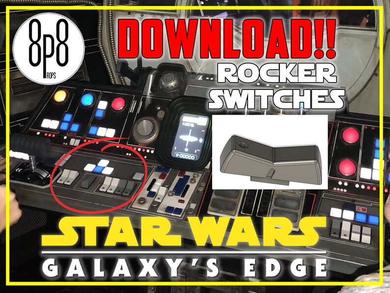 Galaxy Edge Star Wars Rocker Switch DOWNLOAD STL file Digital download image 1