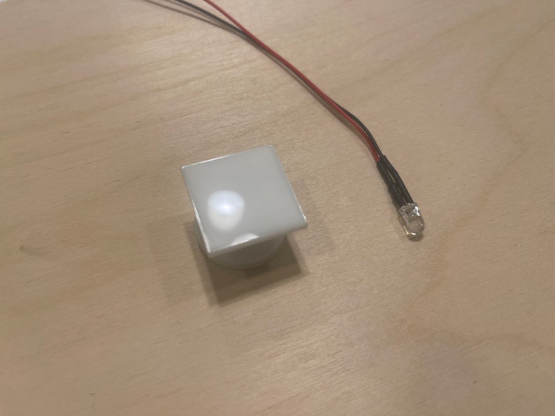 Star Wars Easy LED-tegel acryl vierkant knoppen met ingebouwde lichtdiffusers WHITE - with 5mm LED