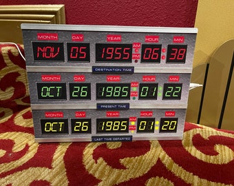 Back to the Future - Time Circuits LED Light Box UPDATED