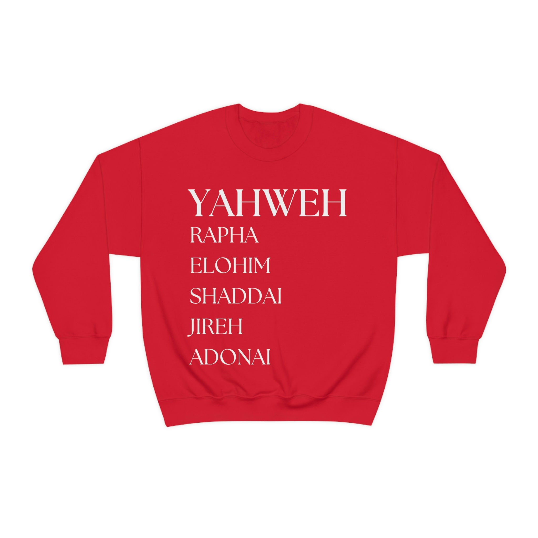  Yahweh, Rapha, Elohim, Shaddai, Jireh, Adonai T-Shirt :  Clothing, Shoes & Jewelry