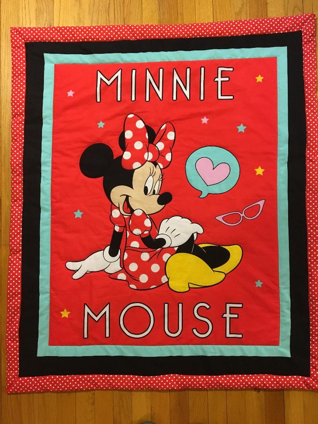 Baby Quilt/baby Quilt Panel/minnie Mouse Quilt/baby Girl Quilt/minnie Mouse Panel/minnie Mouse