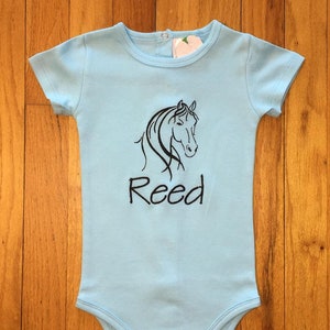 Personalized Baby Bodysuit/Personalized Baby Item/Horse Bodysuit/Onesie