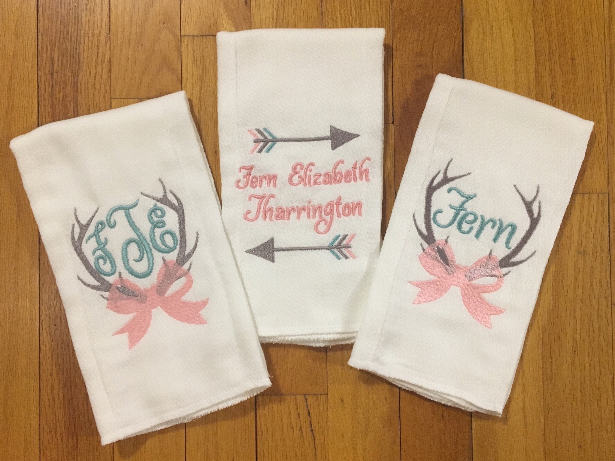 Personalized Burp Cloths/monogram Burp Cloths/personalized Etsy