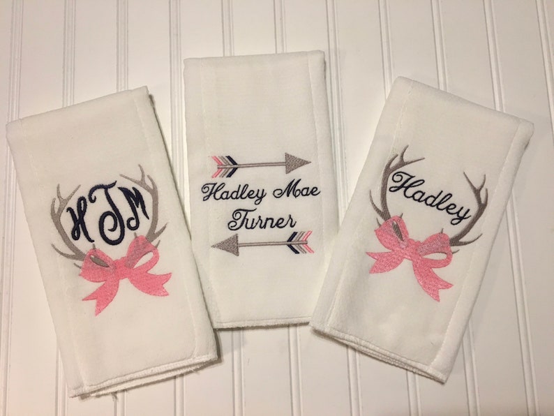 Personalized Burp Cloths/monogram Burp Cloths/personalized Etsy