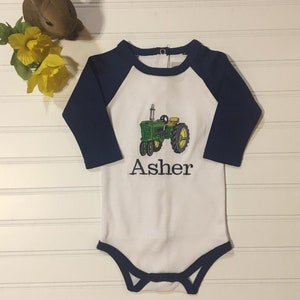 Personalized Baby Bodysuit/Personalized Baby Item/John Deere/Tractor/Farm