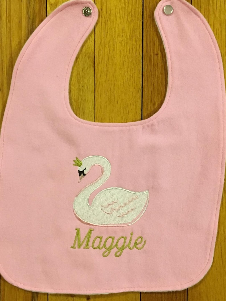 Baby BibPersonalized BibPersonalized Baby ItemSwan BibSwan Baby Item
