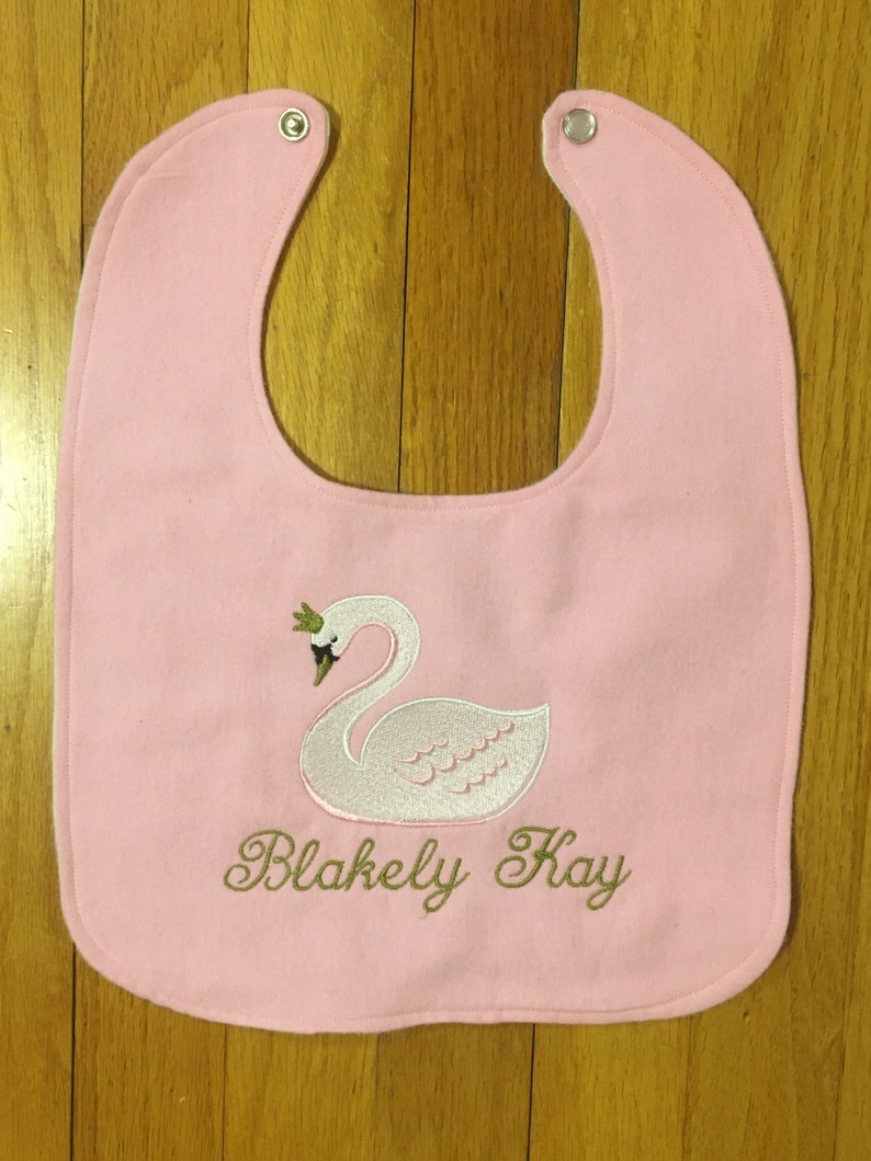 Baby BibPersonalized BibPersonalized Baby ItemSwan BibSwan Baby Item