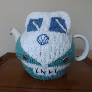 Hand-Knitted "CAMPER VAN" Tea Cosy. Fits Medium to Large Teapot. Chunky Wool. Novelty Design. Great Gift, Campers Gift.