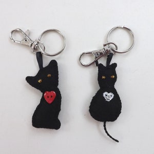 PORTE-monnaie LUCKY BLACK CAT. Charme de sac à main, porte-clés. Chat au gingembre. Cadeau d’amoureux de chat, cadeau de Noël, cadeau de bonne chance, autres couleurs à commander.