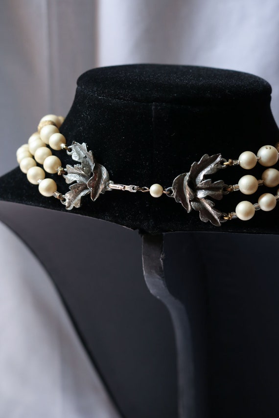 Gold and White  MultiStrand Vintage - image 7