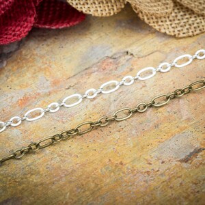 50 Silver Plated Necklaces / Figaro Style Links / Lobster Clasp / 18 20 22 24 28 Inch / Jewelry DIY chain / BULK chain / ZF350-50 image 4