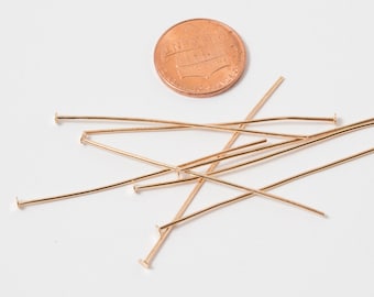 250 Pcs Gold Plated Head Pin 2in / 21 Gauge / BULK / ITEM 1024-250