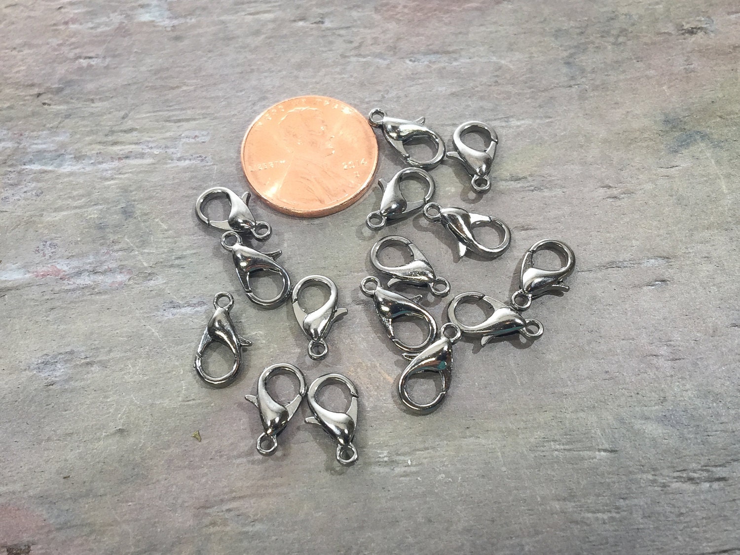 Bulk Lobster Swivel Clasp D Ring Key Ring Keychain Lanyard 37x15mm Silver  Tone
