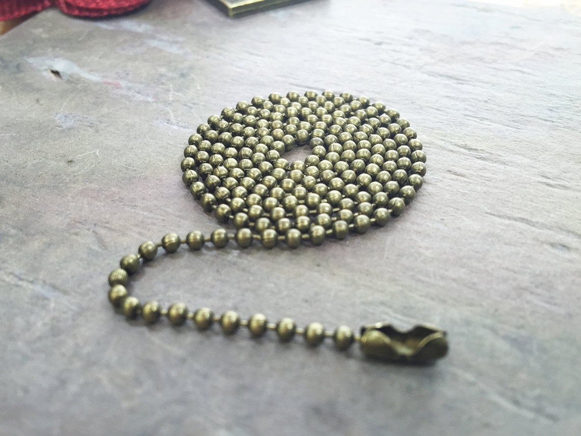 20 Antique Brass BALL Chains / 2.4mm / Bulk Necklace Chain / Etsy