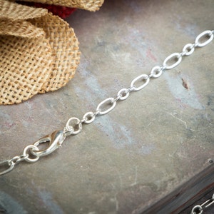 10 Silver Plated Necklaces / Figaro Style Links / Lobster Clasp / 18 20 24 Inch / Jewelry DIY chain / BULK chain / ZF350-10 image 2