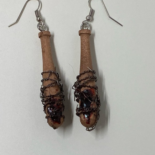 TWD "Lucille" Bat Earrings The Walking Dead