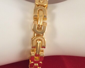 Vintage Mid Century Jewellery Modernist Bright Yellow Gold