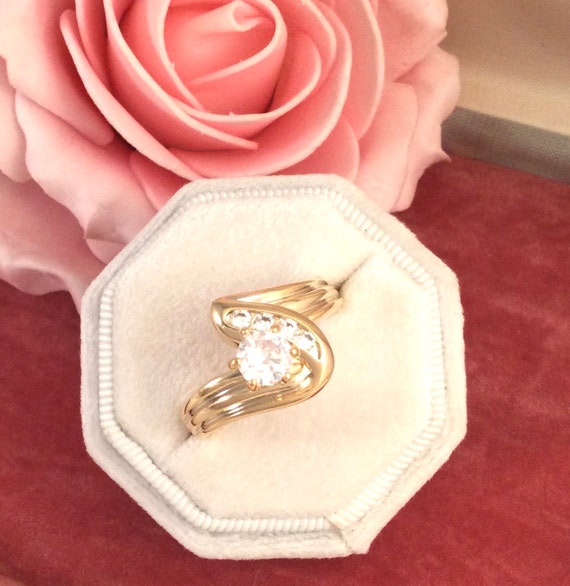 Vintage Jewellery Yellow Gold Ring Diamonds Antiq… - image 7
