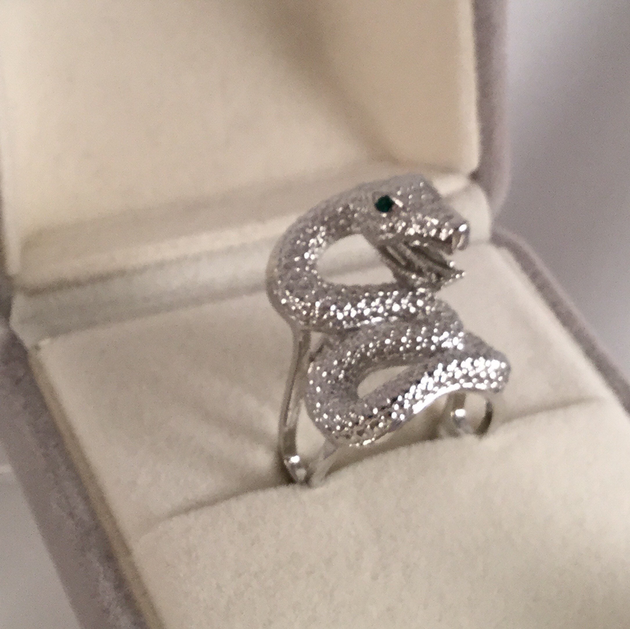Vintage Jewellery Sterling Silver Snake Serpent Ring Extra - Etsy