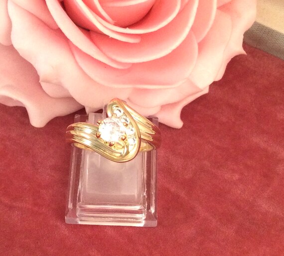 Vintage Jewellery Yellow Gold Ring Diamonds Antiq… - image 8